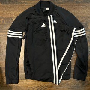 Black adidas 3 Stripe Tracksuit